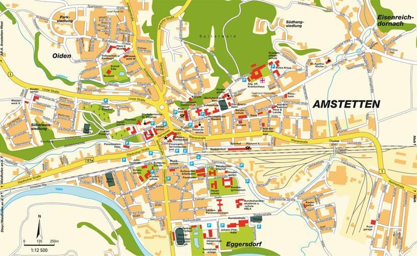 kaart van amstetten oostenrijk