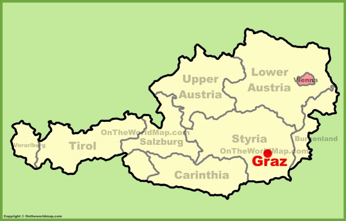 Graz oostenrijk kaart - Kaart van graz oostenrijk (West-Europa - Europa)