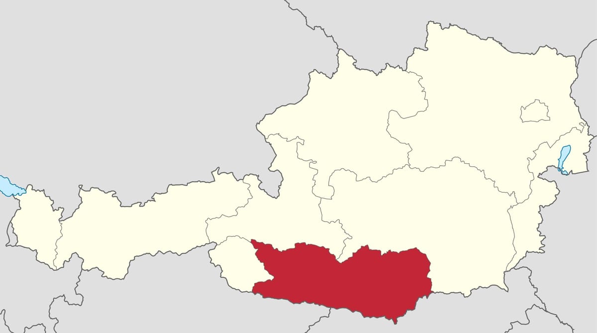 kaart van austria karnten