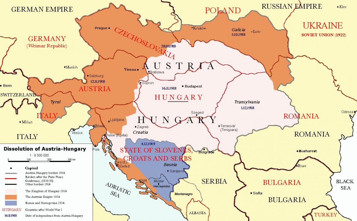 oostenrijk hongarije kaart 1900