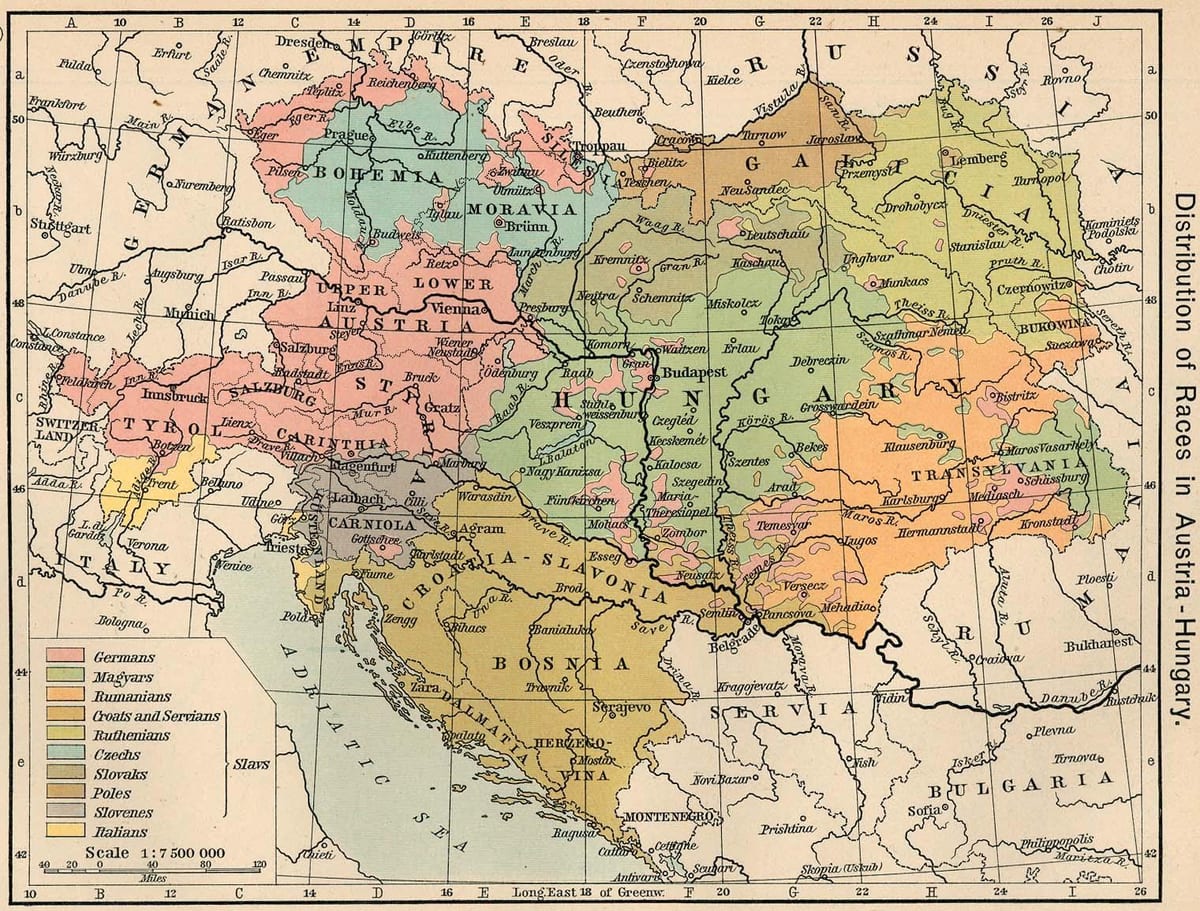 oostenrijk hongarije kaart 1900