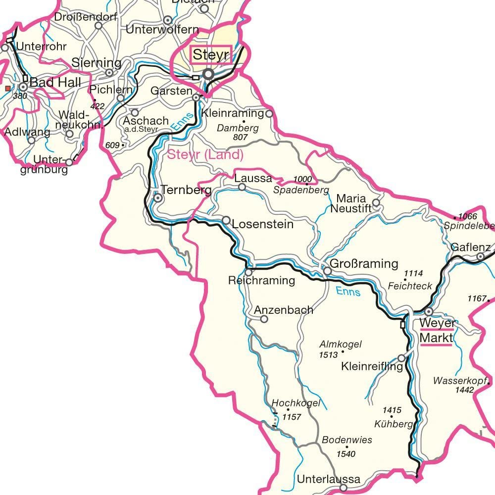 kaart van steyr oostenrijk 