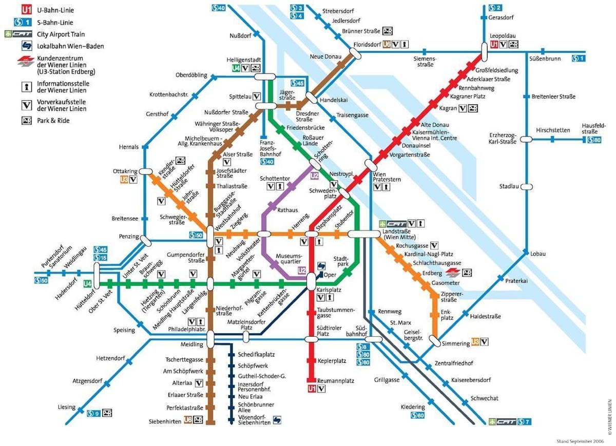 wenen oostenrijk metro kaart