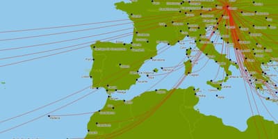 Austrian airlines vlucht kaart