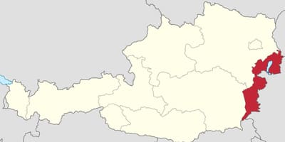 Kaart van burgenland-oostenrijk