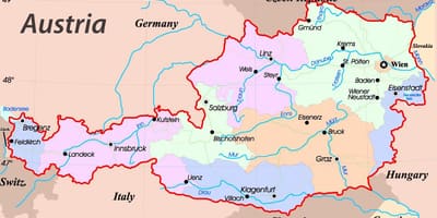 Kaart van eisenstadt oostenrijk