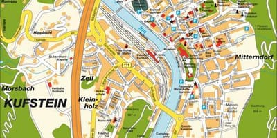 Kaart van kufstein oostenrijk