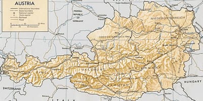 Oostenrijk geografische kaart