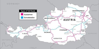 Tolwegen in oostenrijk kaart