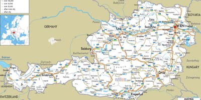 Kaart van de oostenrijkse route