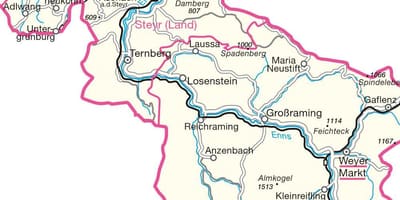 Kaart van steyr oostenrijk 