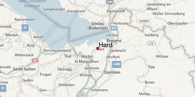 Kaart van harde oostenrijk
