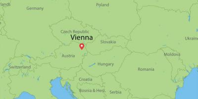 Wenen oostenrijk kaart van de wereld