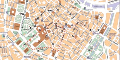 Wenen oostenrijk city center kaart
