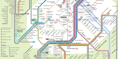 Train stations in wenen oostenrijk kaart